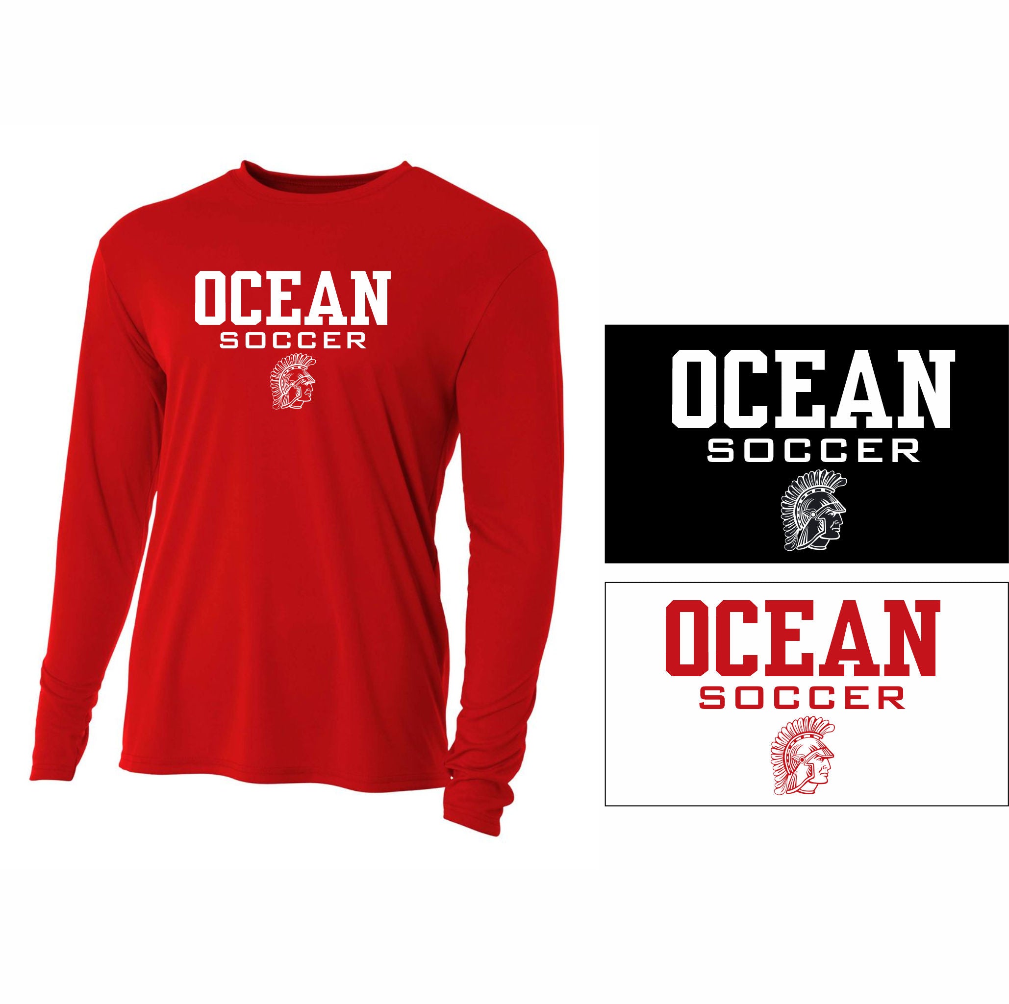 09. Ocean Boys Soccer - Long Sleeve Dri-Fit (Spartan Head)