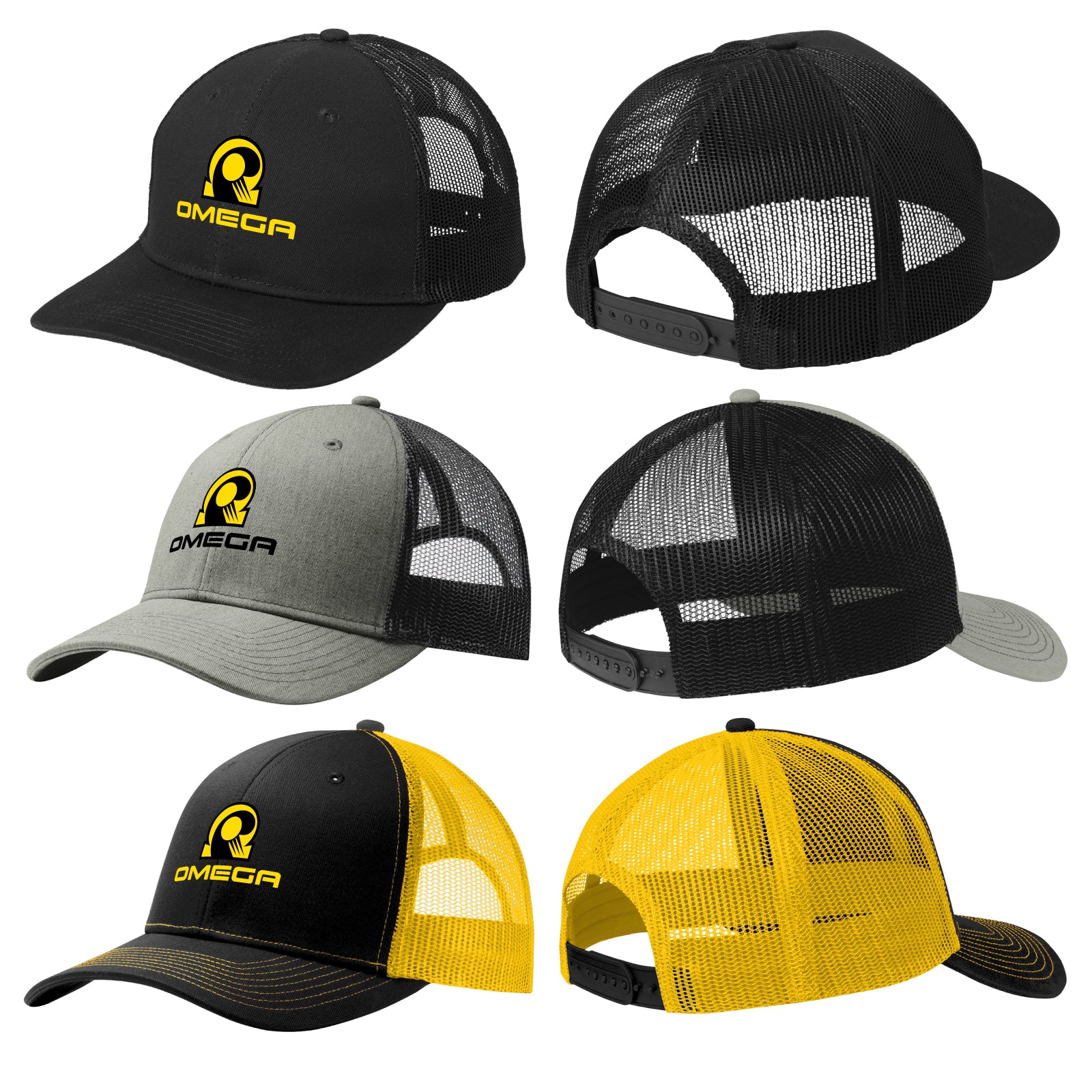 Omega Field Hockey - Embroidered Snapback Trucker Cap