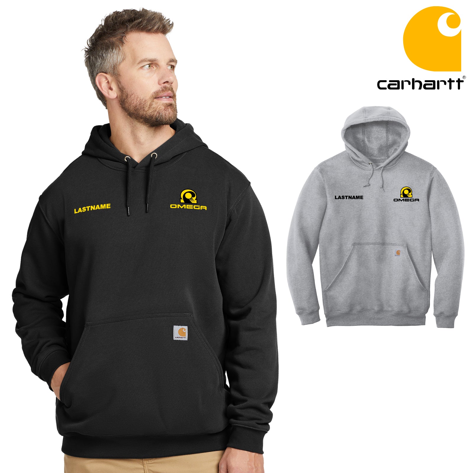 Omega Field Hockey - Carhartt® Adult Unisex Midweight Fleece Hooded Sweatshirt