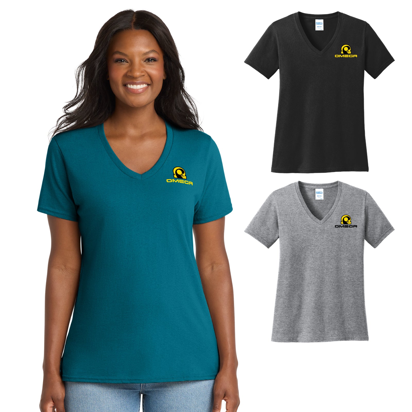 Omega Field Hockey - Women's Core Cotton V-Neck Tee