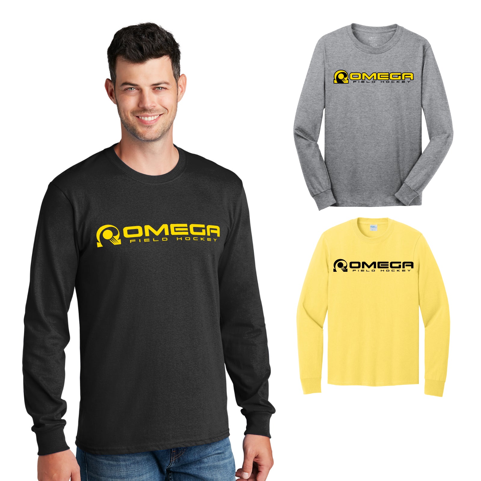 Omega Field Hockey - Youth/Adult Unisex Cotton Long Sleeve Tee