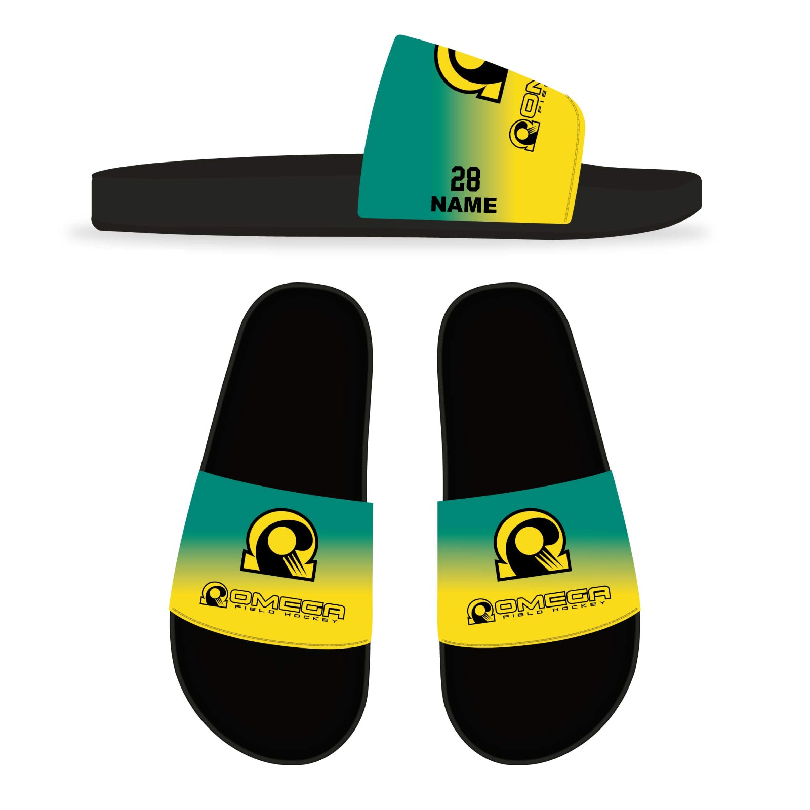 Omega Field Hockey - Adult/Youth Unisex Sublimated Slides