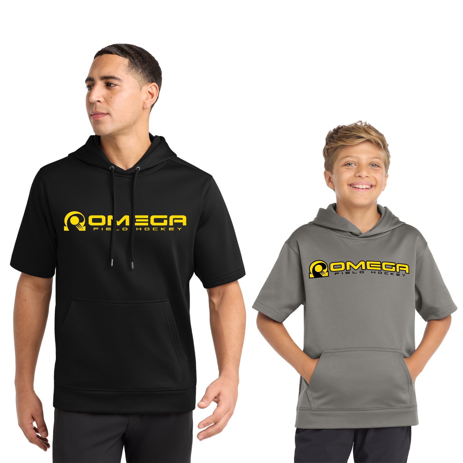 Omega Field Hockey - Youth / Adult Unisex Short Sleeve Fleece Hooded Sweatshirt