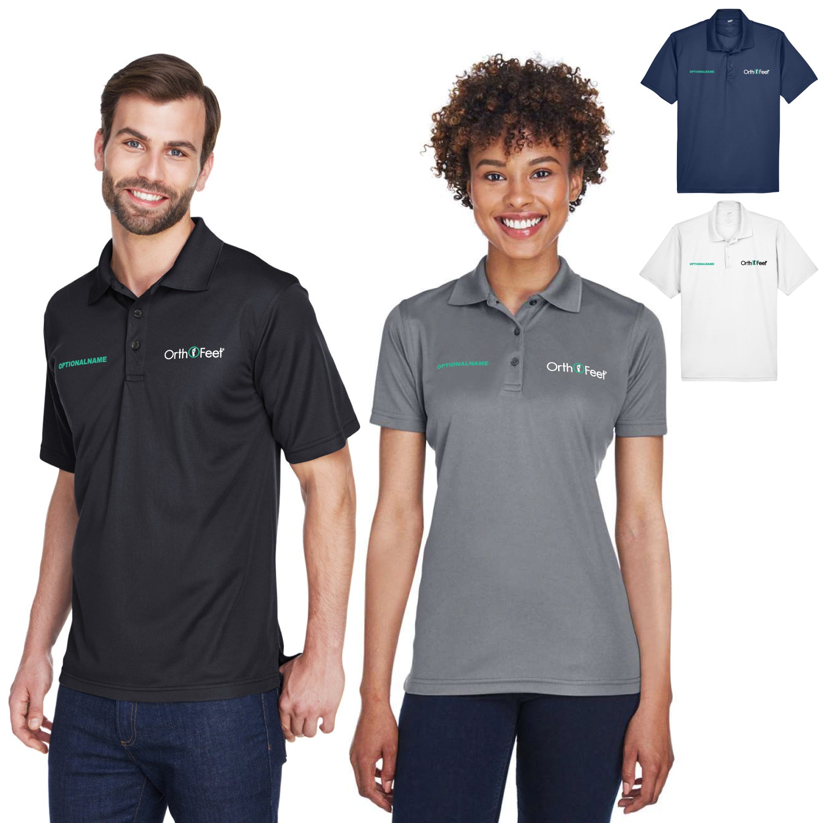 OrthoFeet - Men's / Women's Cool & Dry Mesh Piqué Polo