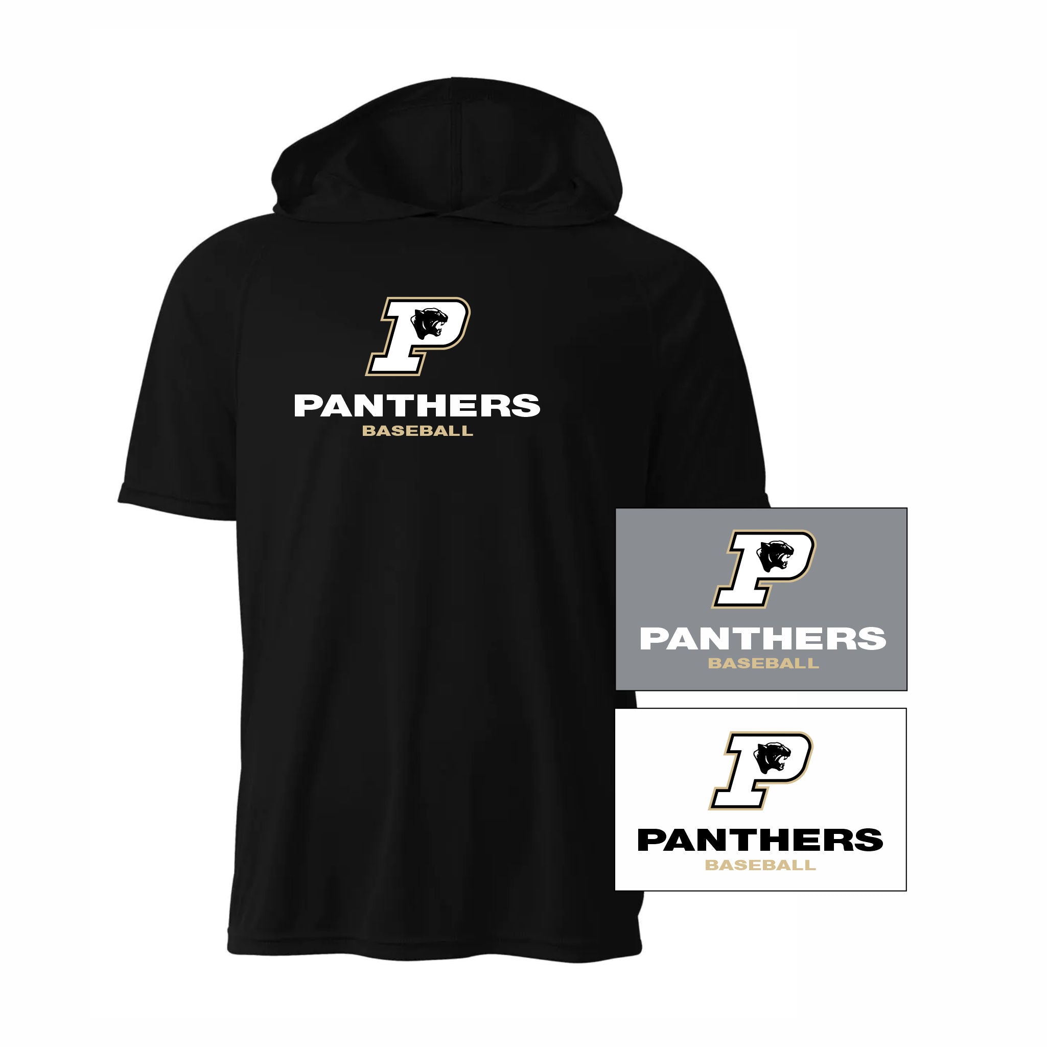 06. Panthers Baseball - Dri-Fit Short Sleeve Hoodie T-Shirt