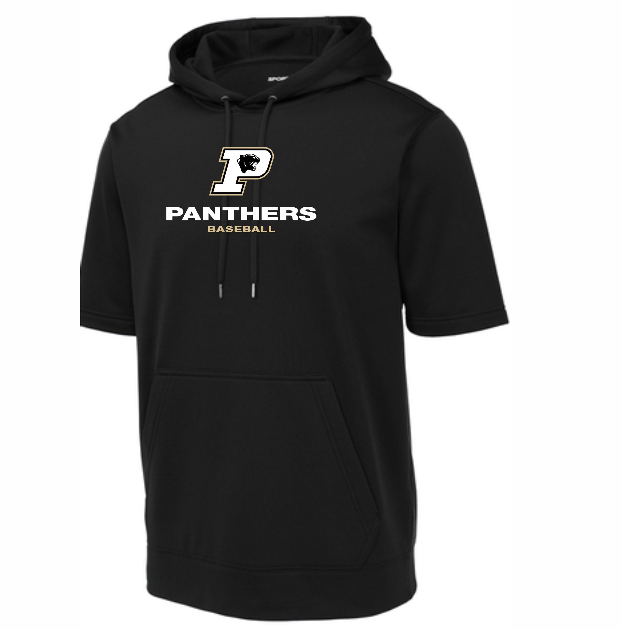09. Panthers Baseball - Performance Fleece Short Sleeve Hoodie