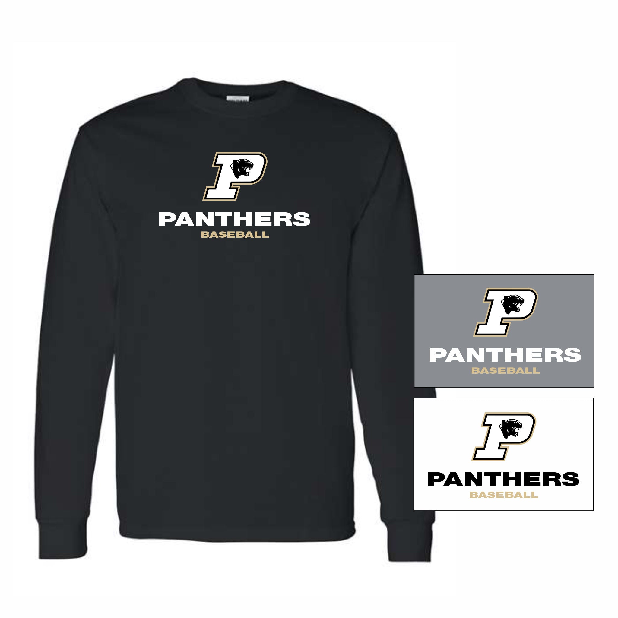 04. Panthers Baseball - Cotton Long Sleeve T-Shirt