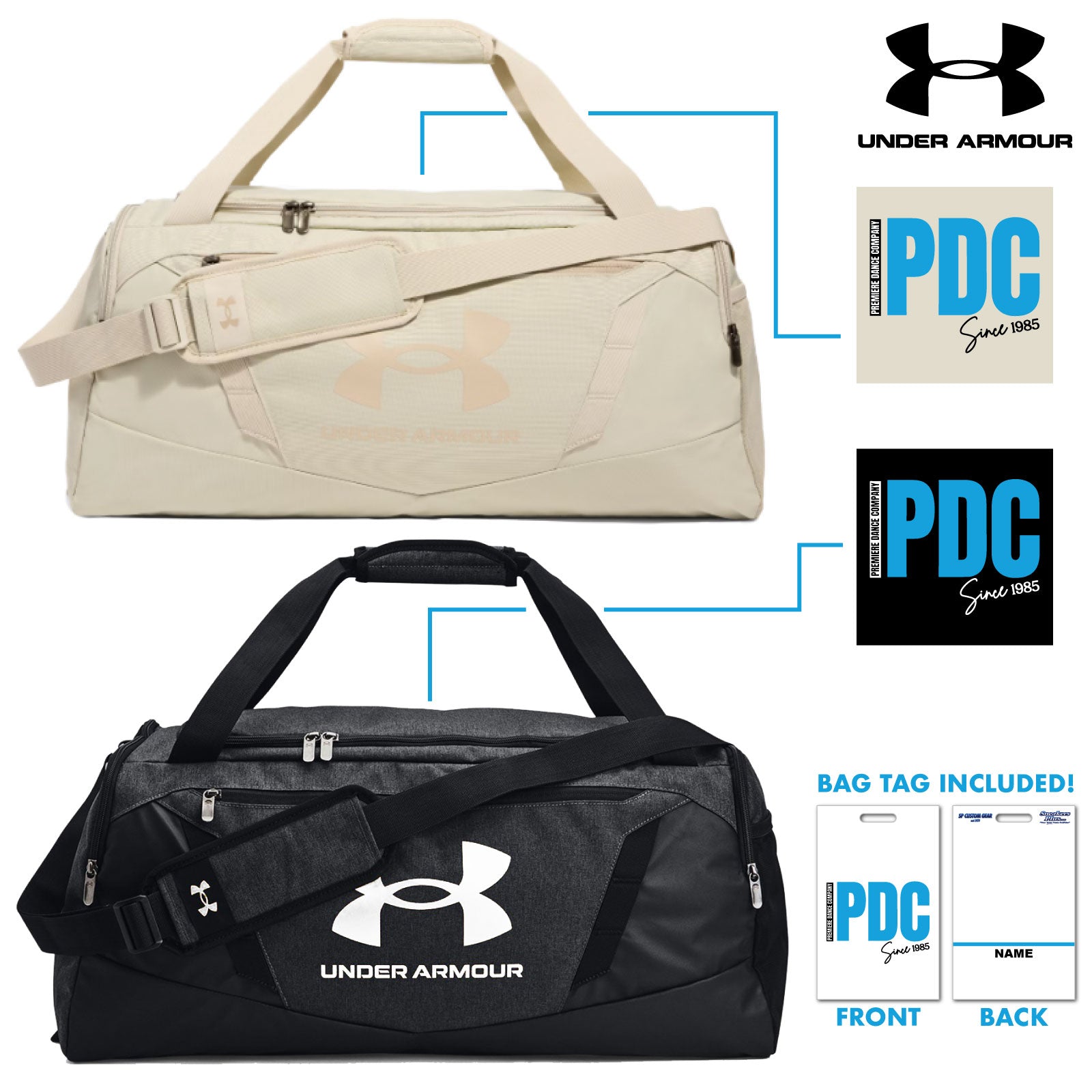 Premiere Dance - Under Armour® Medium Duffel Bag with Bag Tag
