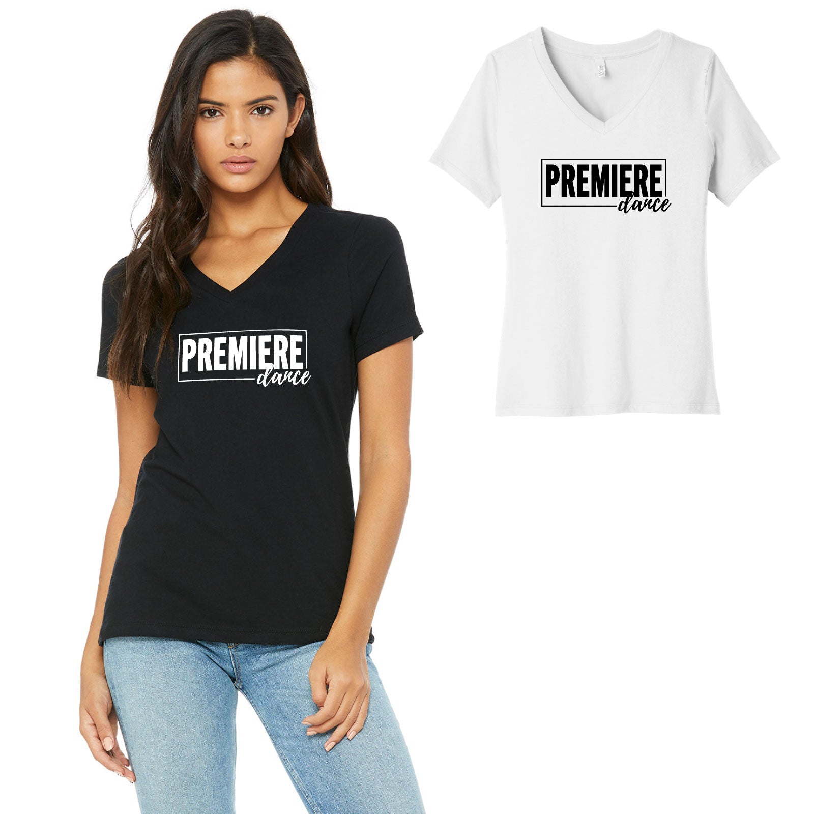 Premiere Dance - 'PREMIERE DANCE' Women's V-Neck Short Sleeve Tee