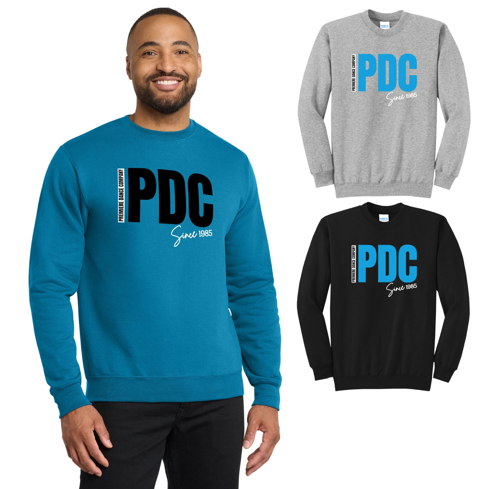 Premiere Dance - 'PDC' Youth / Adult Unisex Fleece Crewneck Sweatshirt