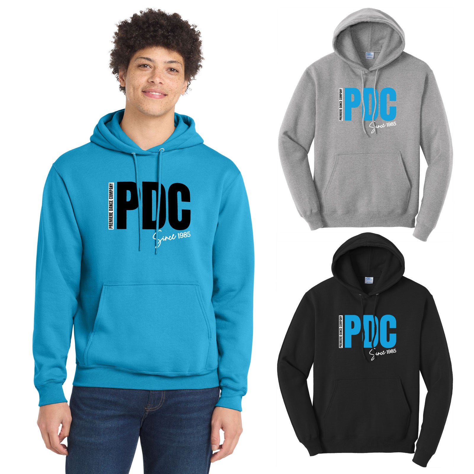 Premiere Dance - 'PDC' Youth / Adult Unisex Fleece Hooded Sweatshirt