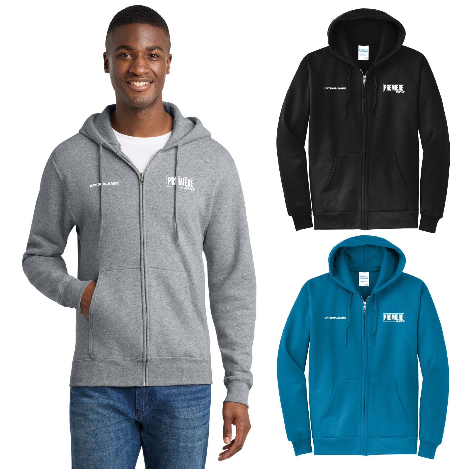 Premiere Dance - Youth / Adult Unisex Full-Zip Hooded Sweatshirt