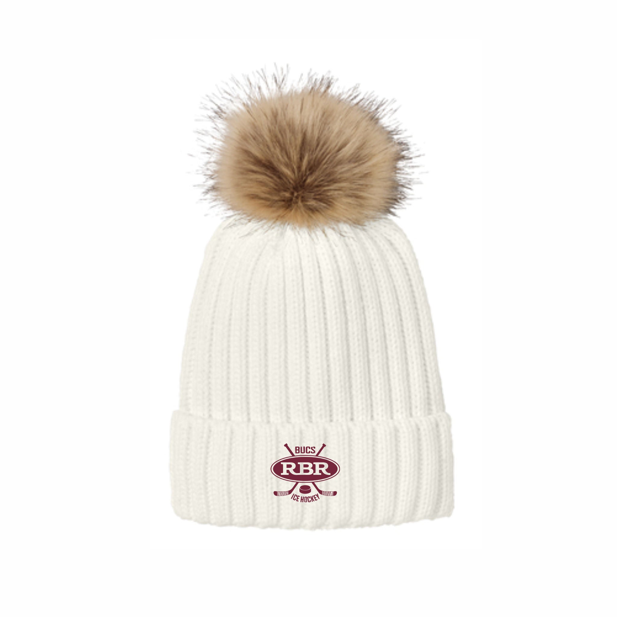 07. RBR Hockey - Faux Fur Pom Beanie