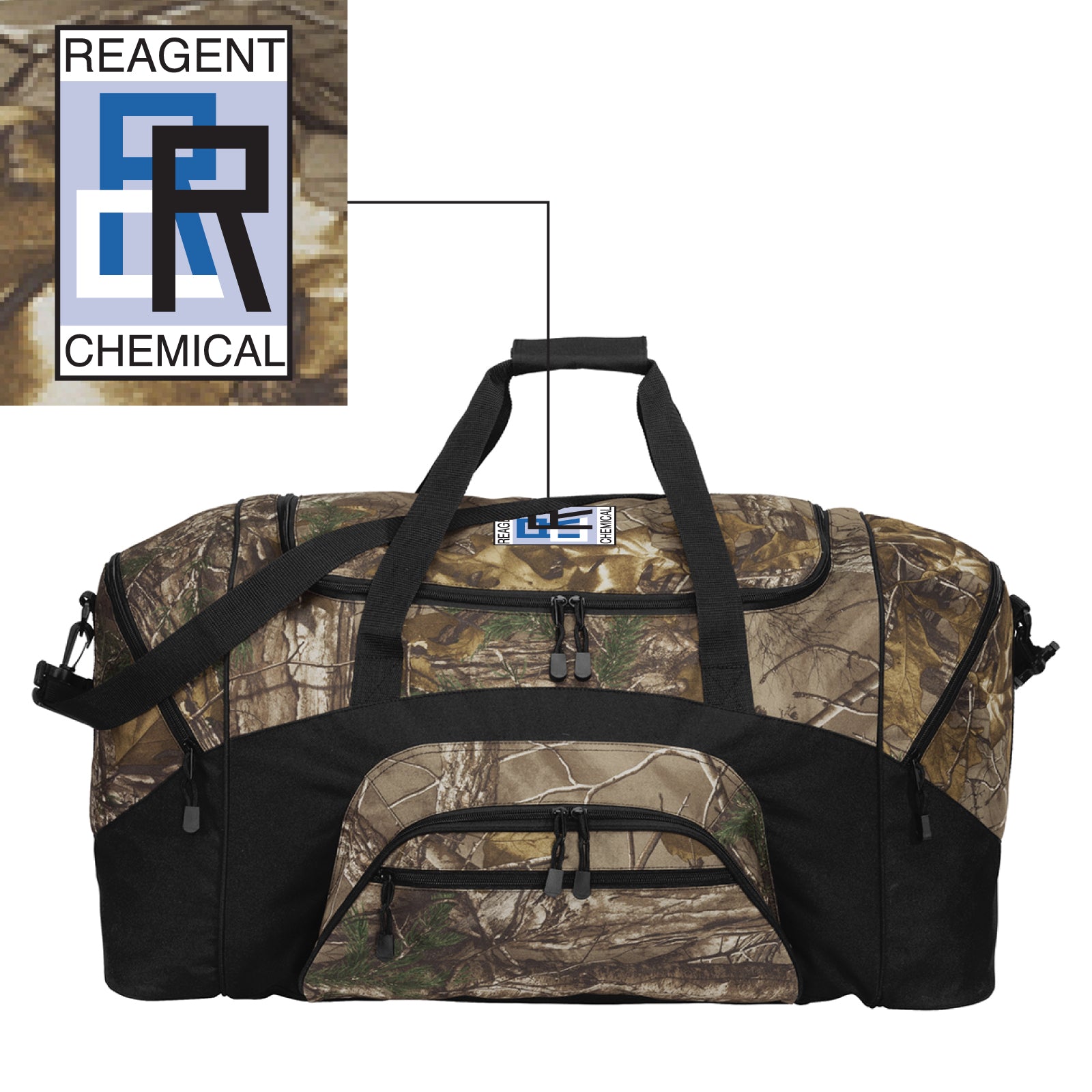 Reagent Chemical - Embroidered Camouflage Colorblock Sport Duffel