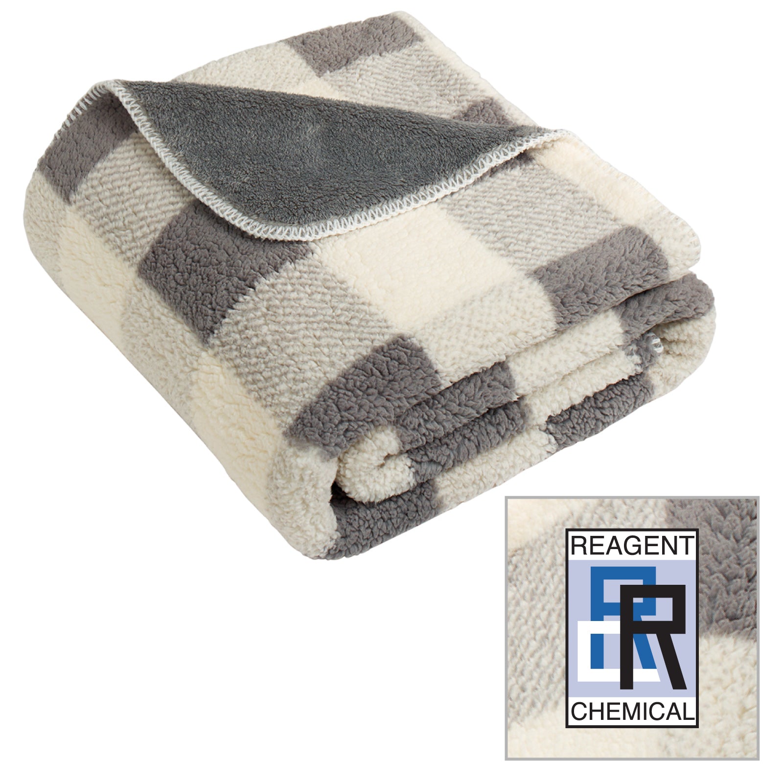 Reagent Chemical - Embroidered Double-Sided Sherpa/Plush Blanket