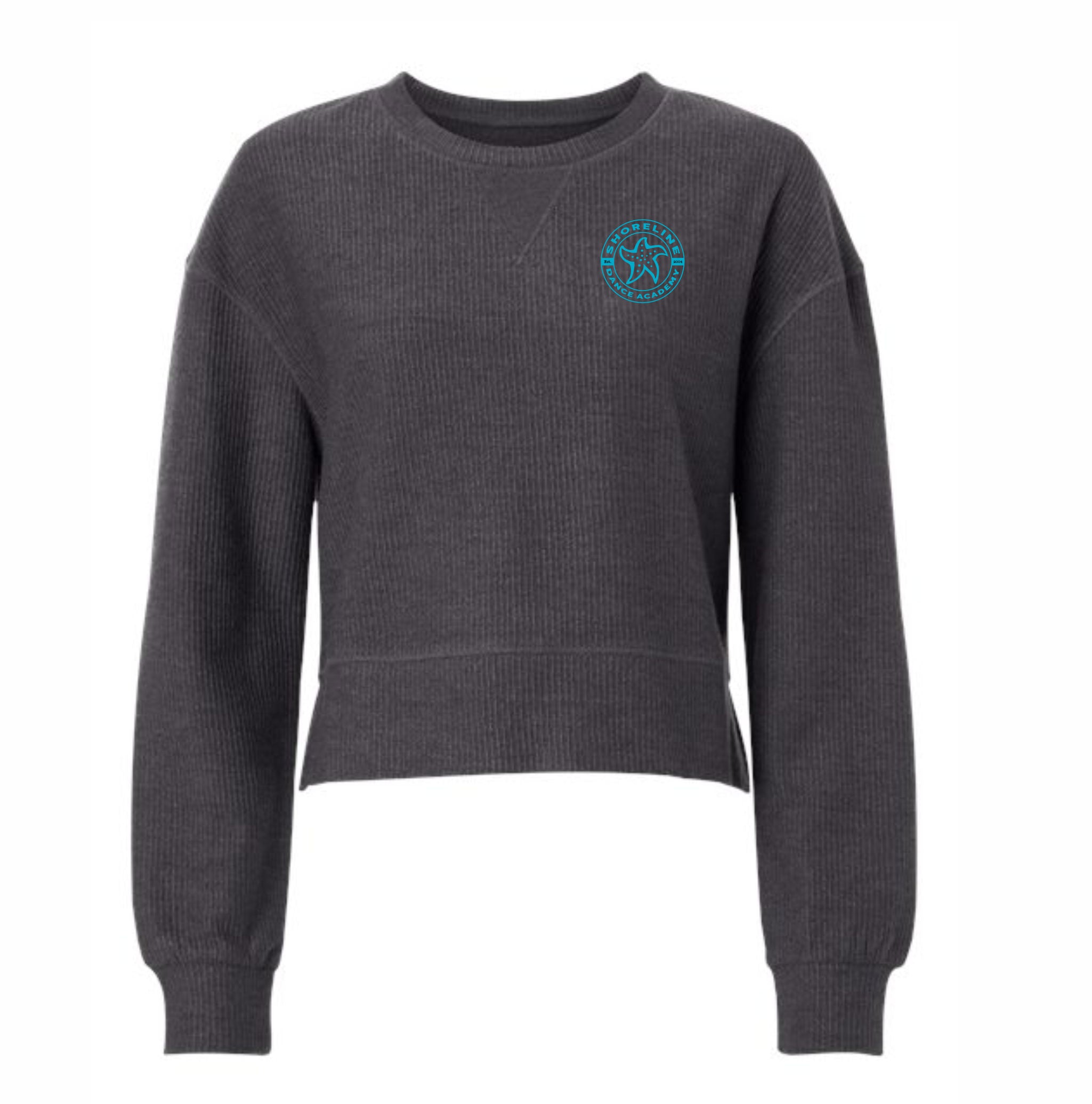 02. Shoreline Dance - Ladies Rib Knit Boxy Cord Crew