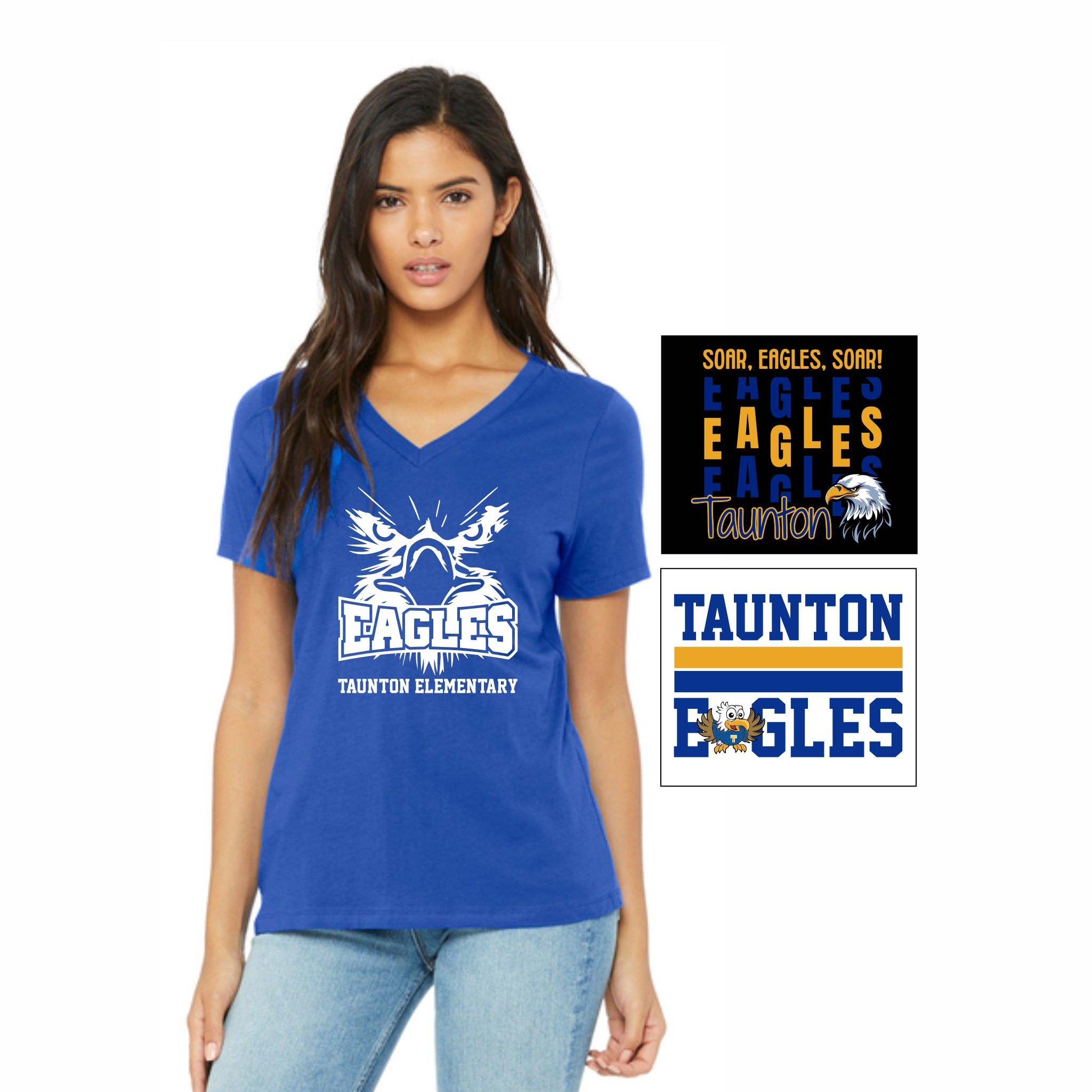 01. Taunton Staff - Ladies V-Neck T-Shirt