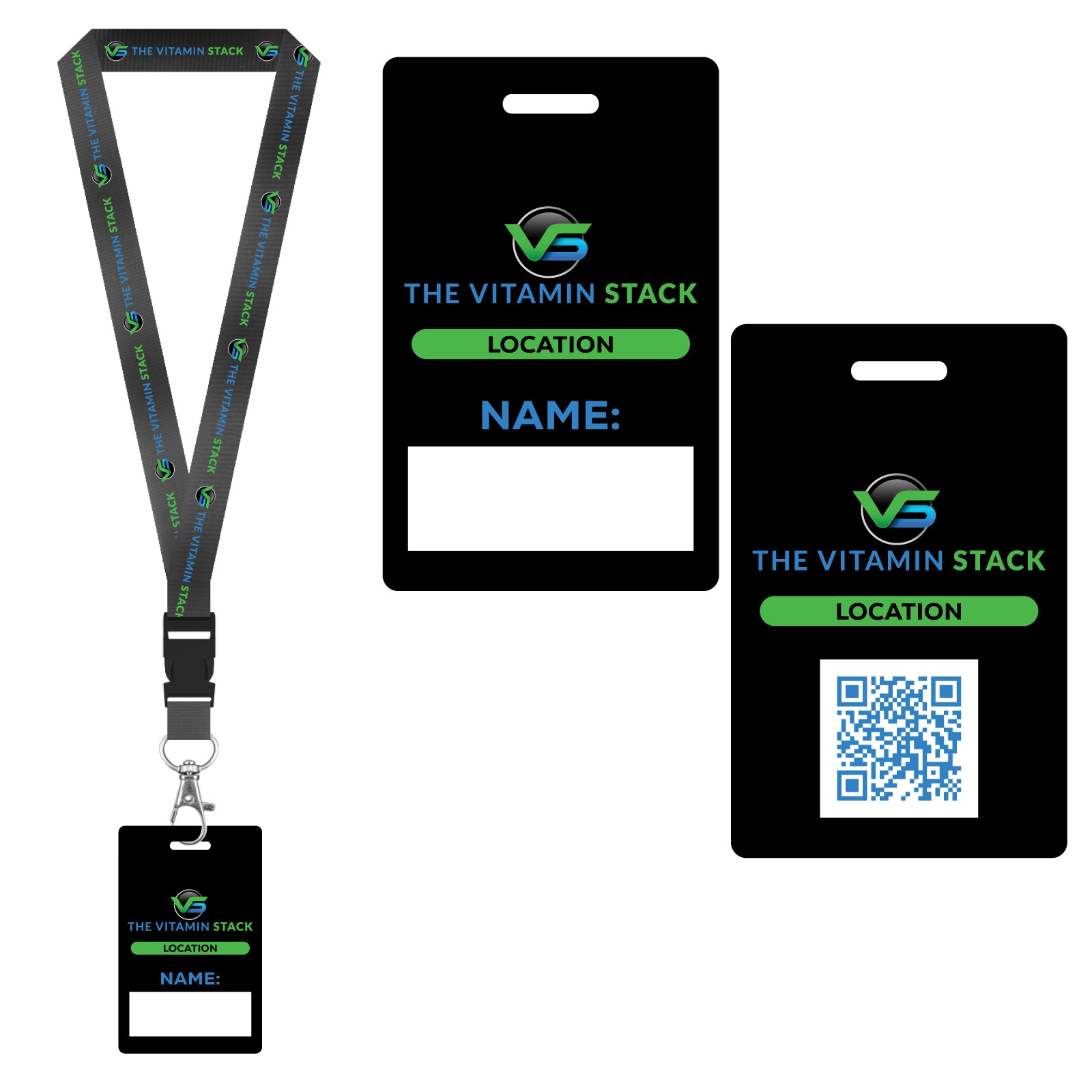 The Vitamin Stack - Lanyard w/Custom Badge