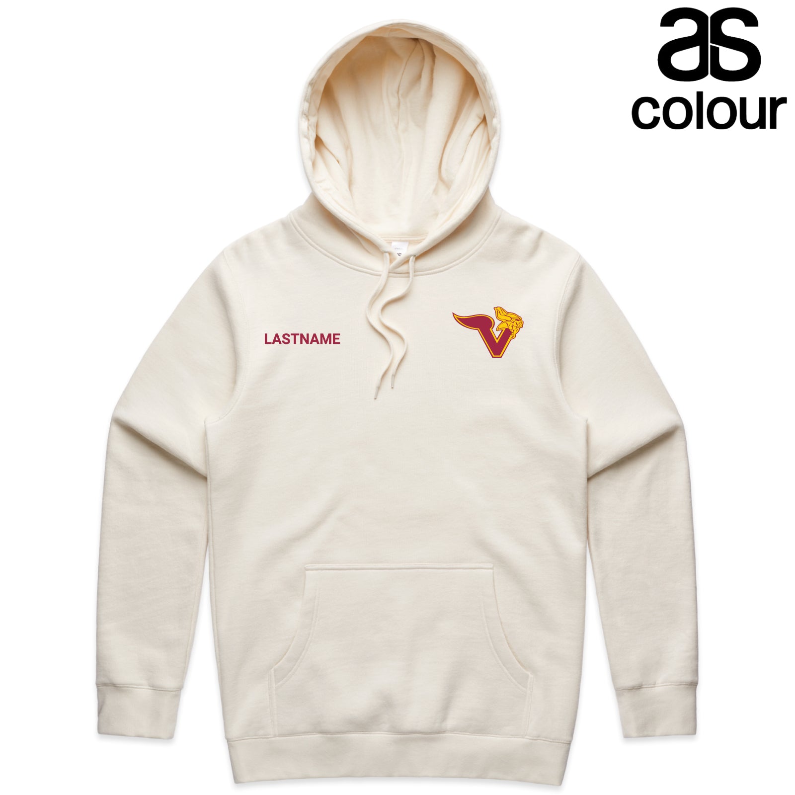 Voorhees H.S. - Embroidered AS Colour® Premium Adult Unisex Stencil Hooded Sweatshirt