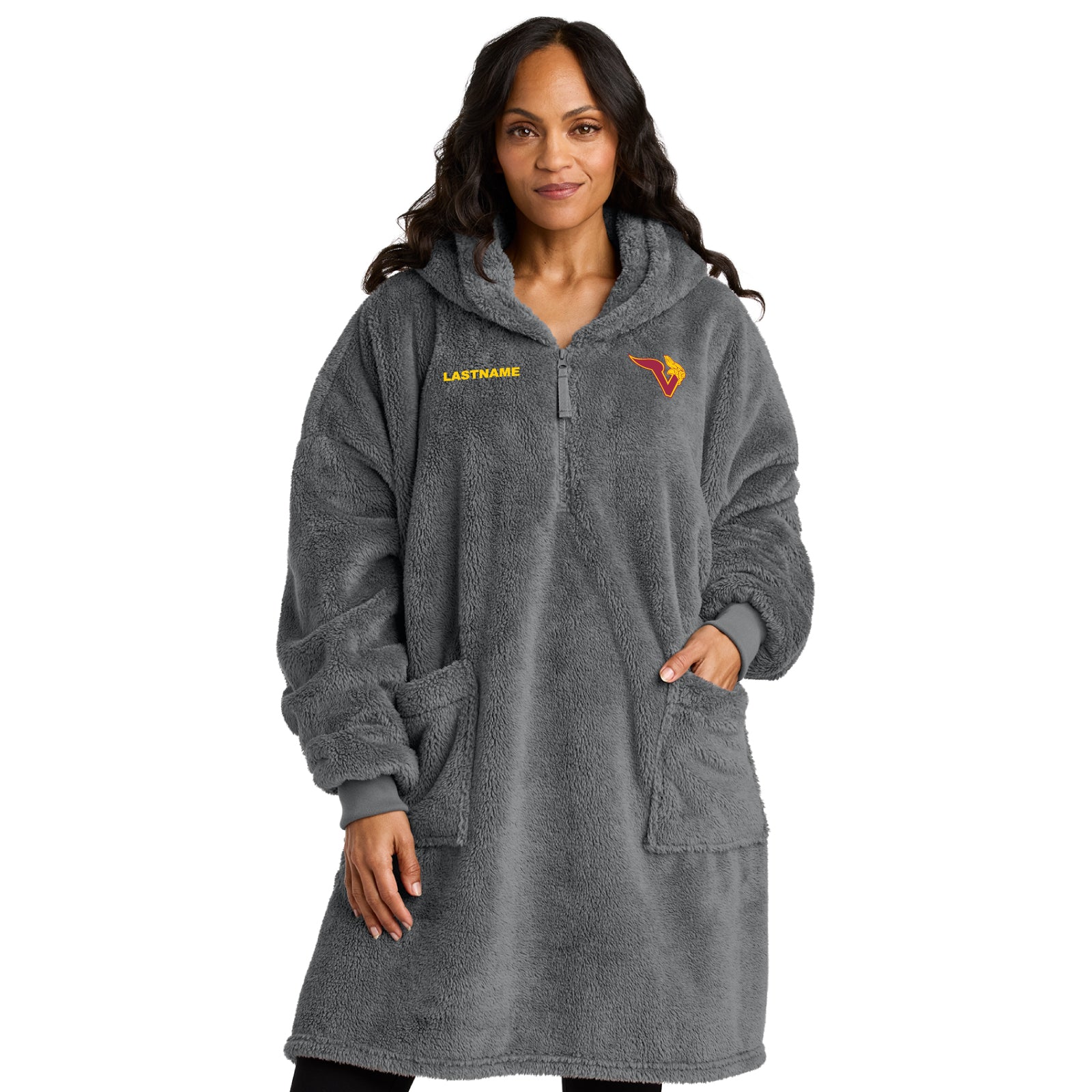 Voorhees H.S. - Embroidered Adult Unisex Plush Poncho