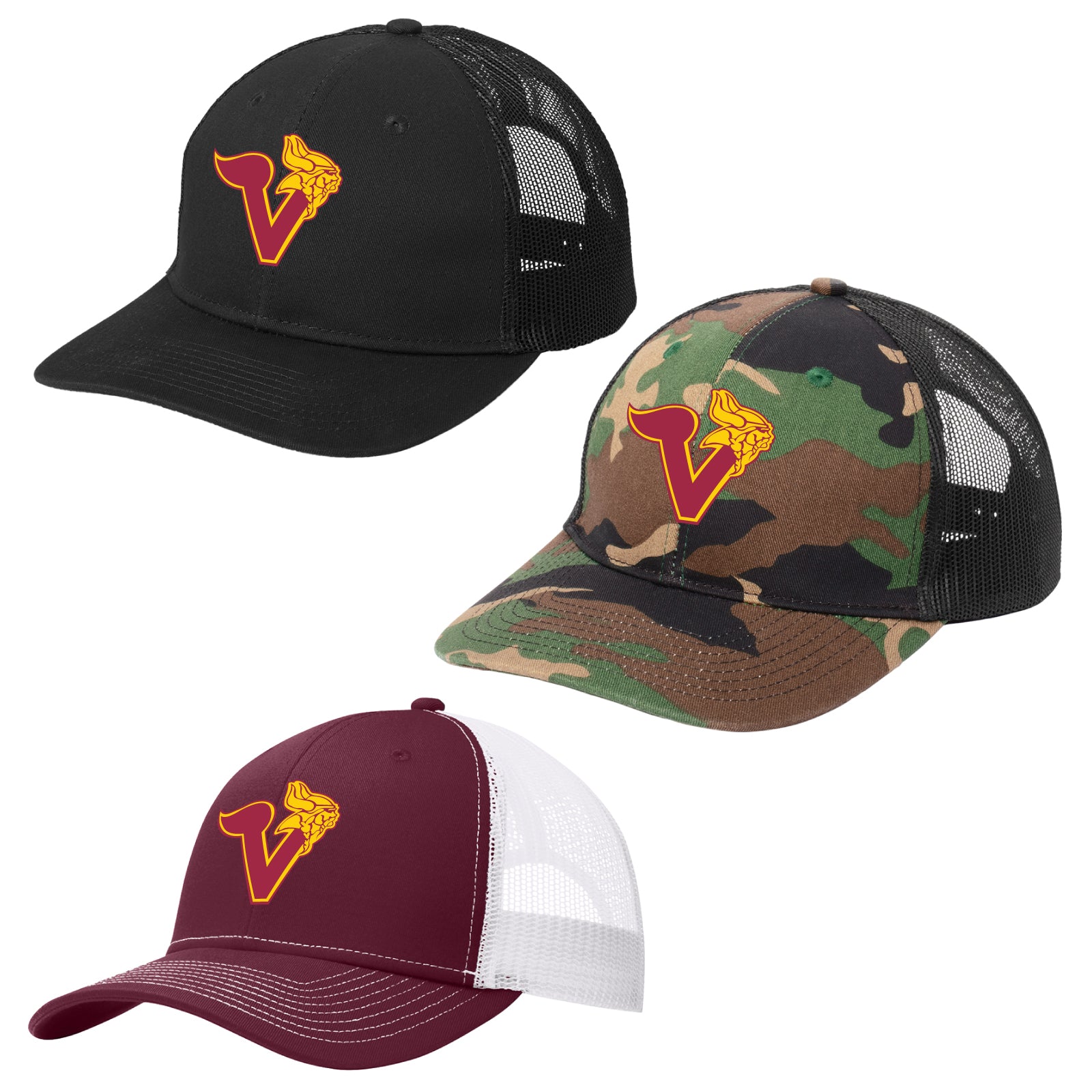 Voorhees H.S. - Embroidered Port Authority® Snapback Trucker Cap