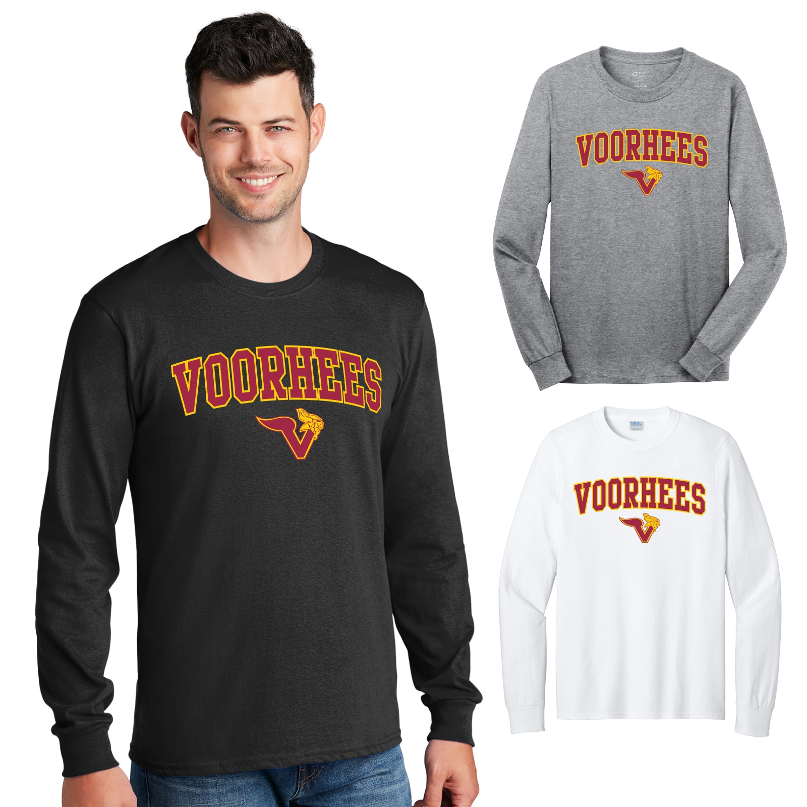 Voorhees H.S. - Adult Unisex Cotton Long Sleeve Tee