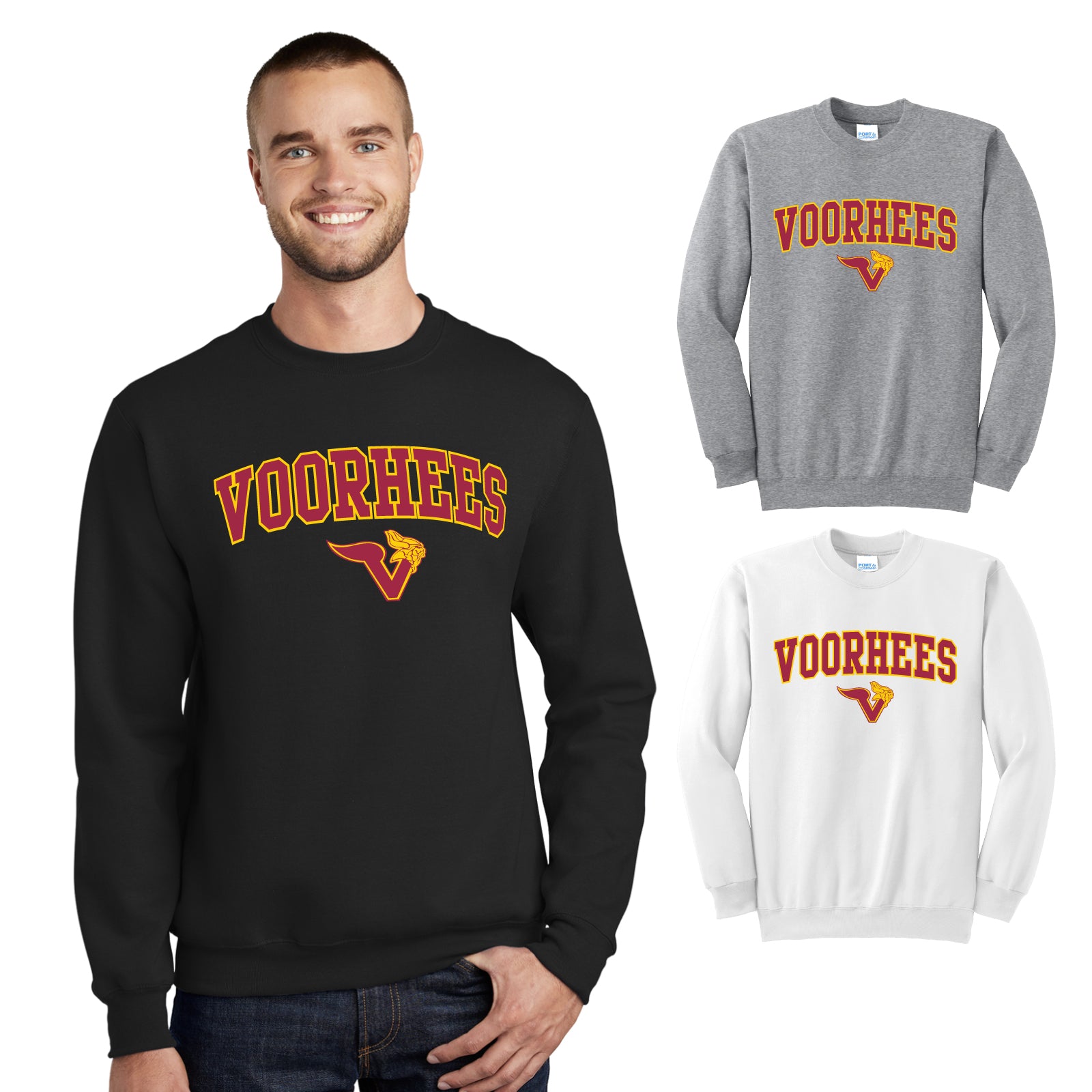 Voorhees H.S. - Adult Unisex Fleece Crewneck Sweatshirt