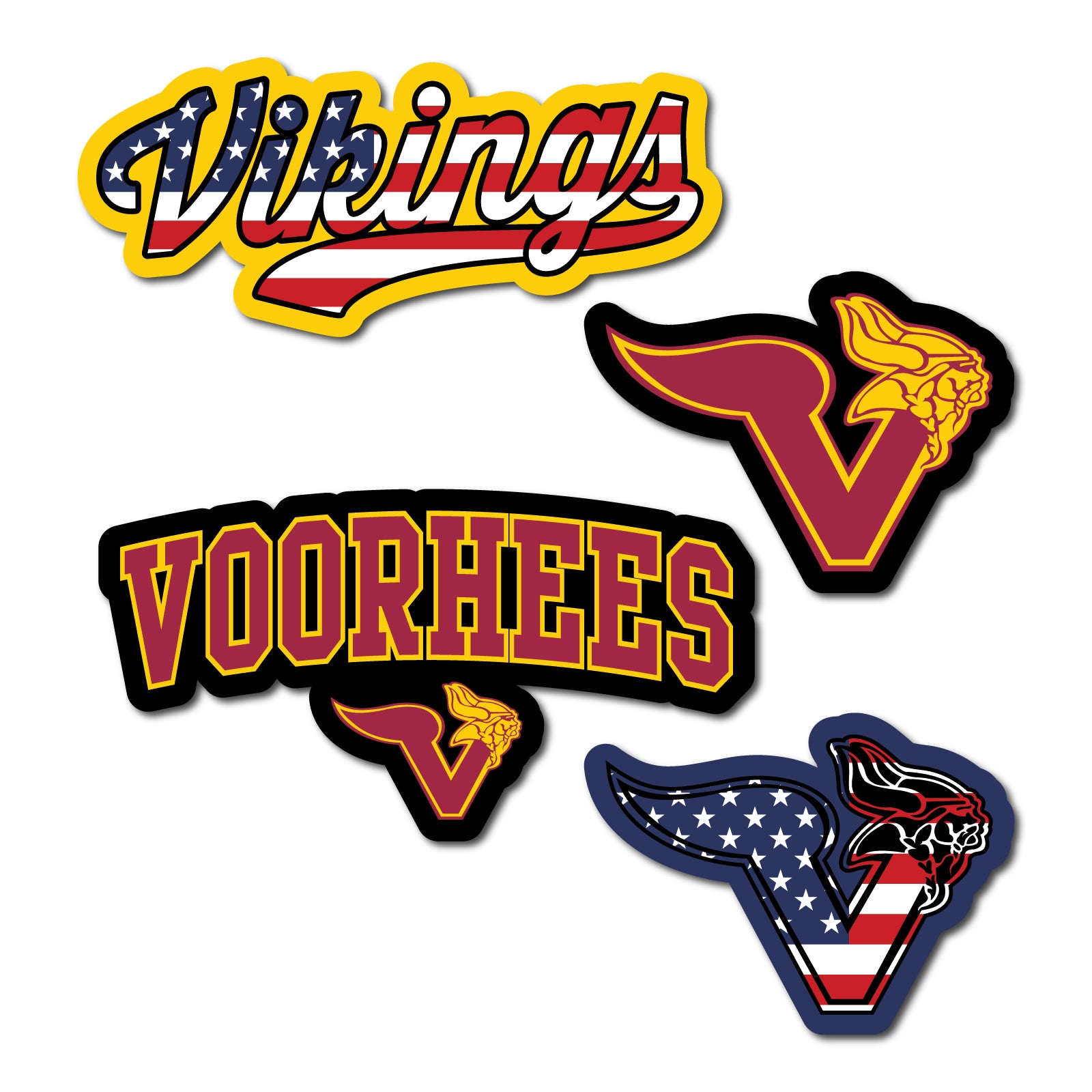 Voorhees H.S. - Sticker 4-Pack