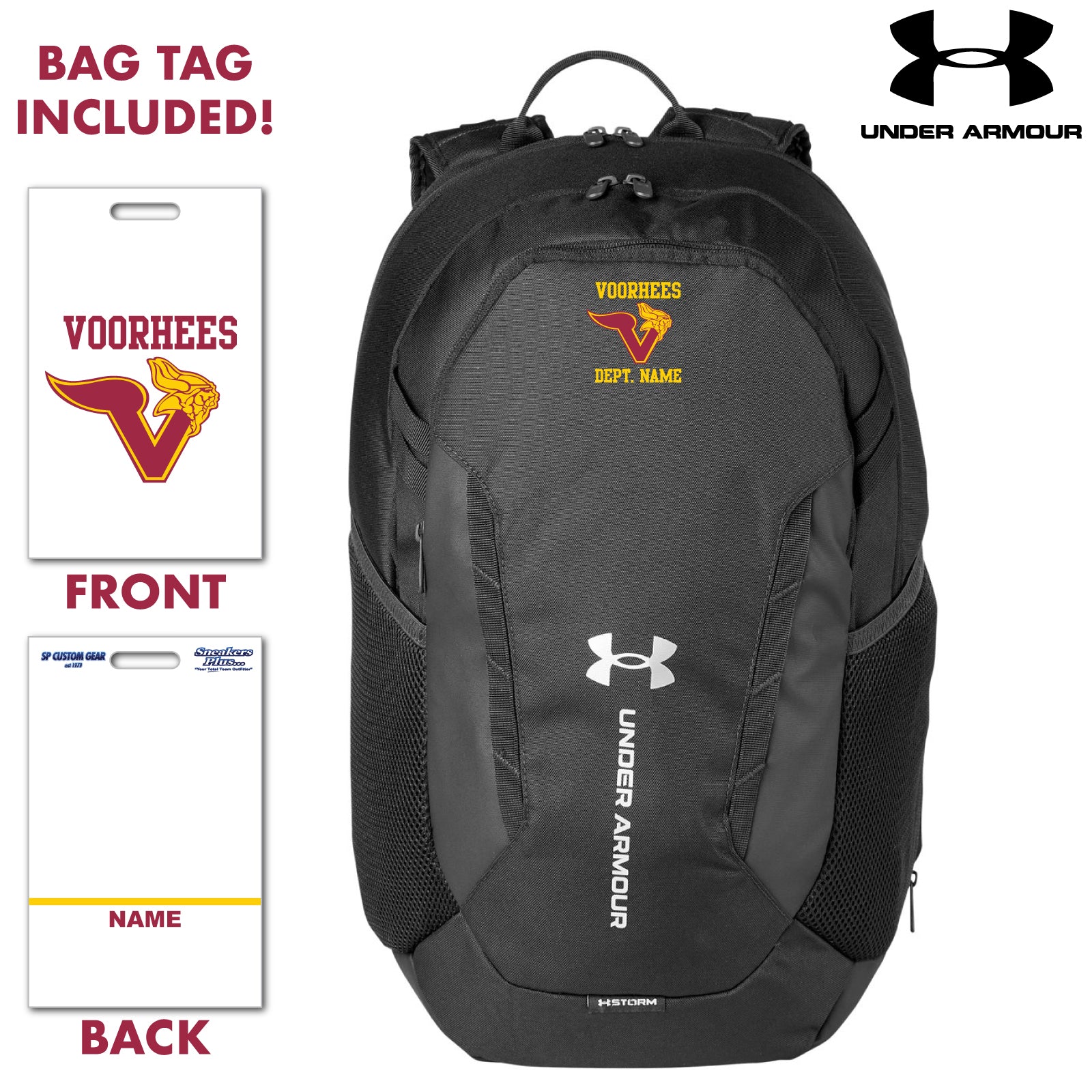 Voorhees H.S. Staff - Under Armour® Backpack with Bag Tag