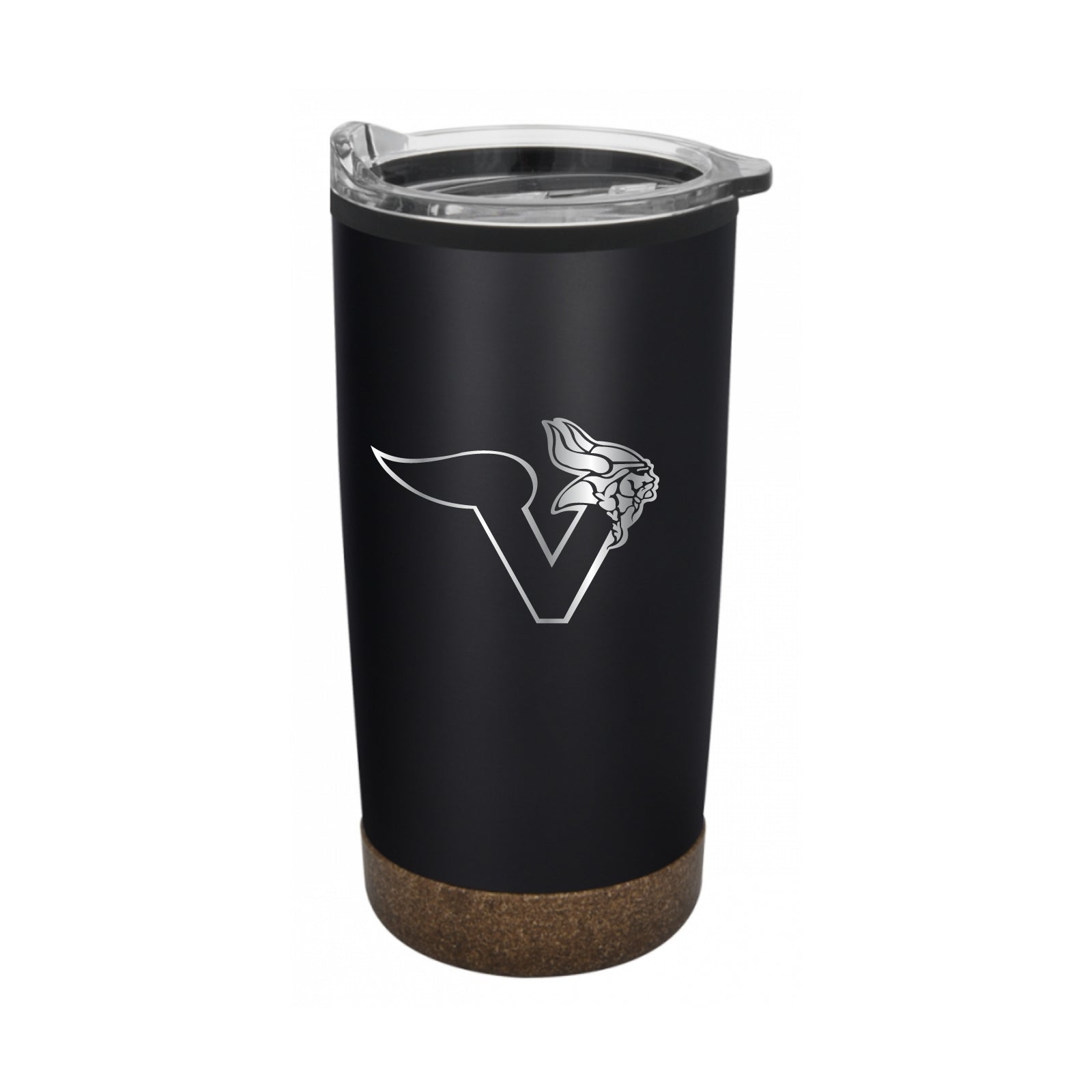 Voorhees H.S. Staff - 20oz. Laser-Engraved Stainless Steel Coffee Tumbler with Rubberized Cork Bottom