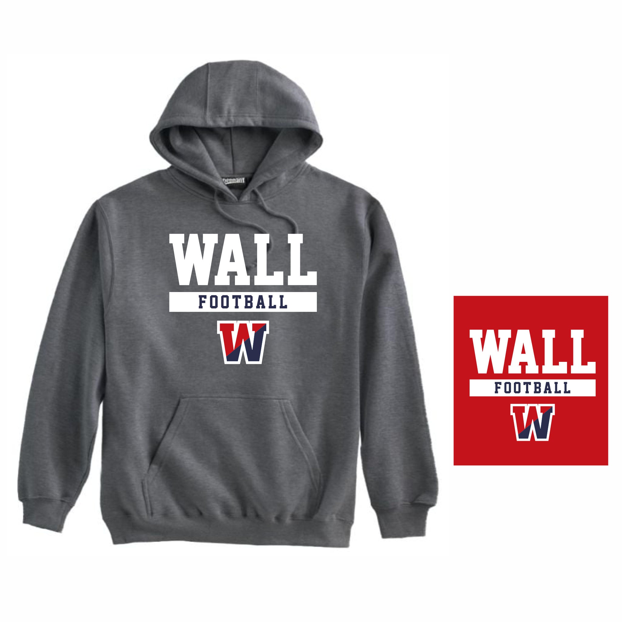 01. Wall HS Football - Hoodie