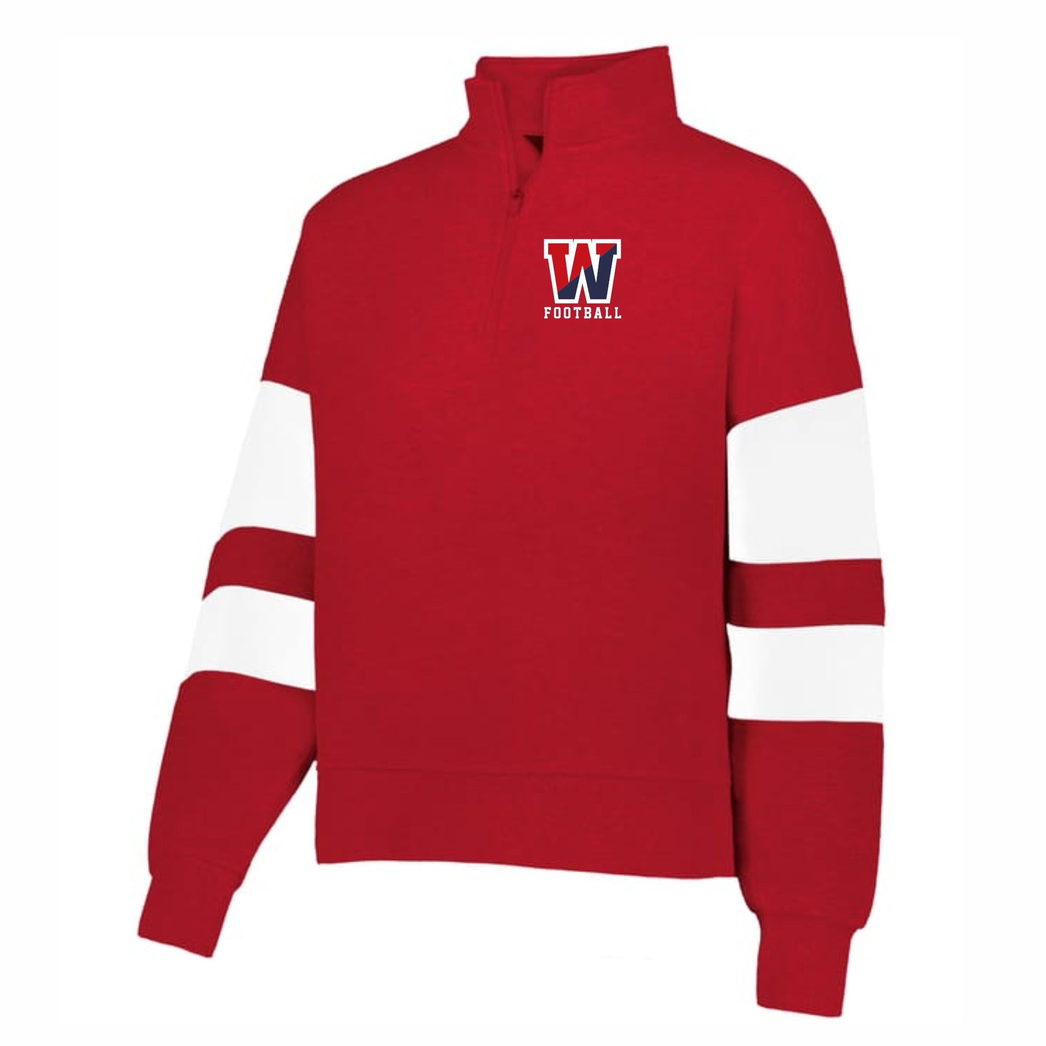 06. Wall HS Football - Ladies 1/4 Zip Sweatshirt