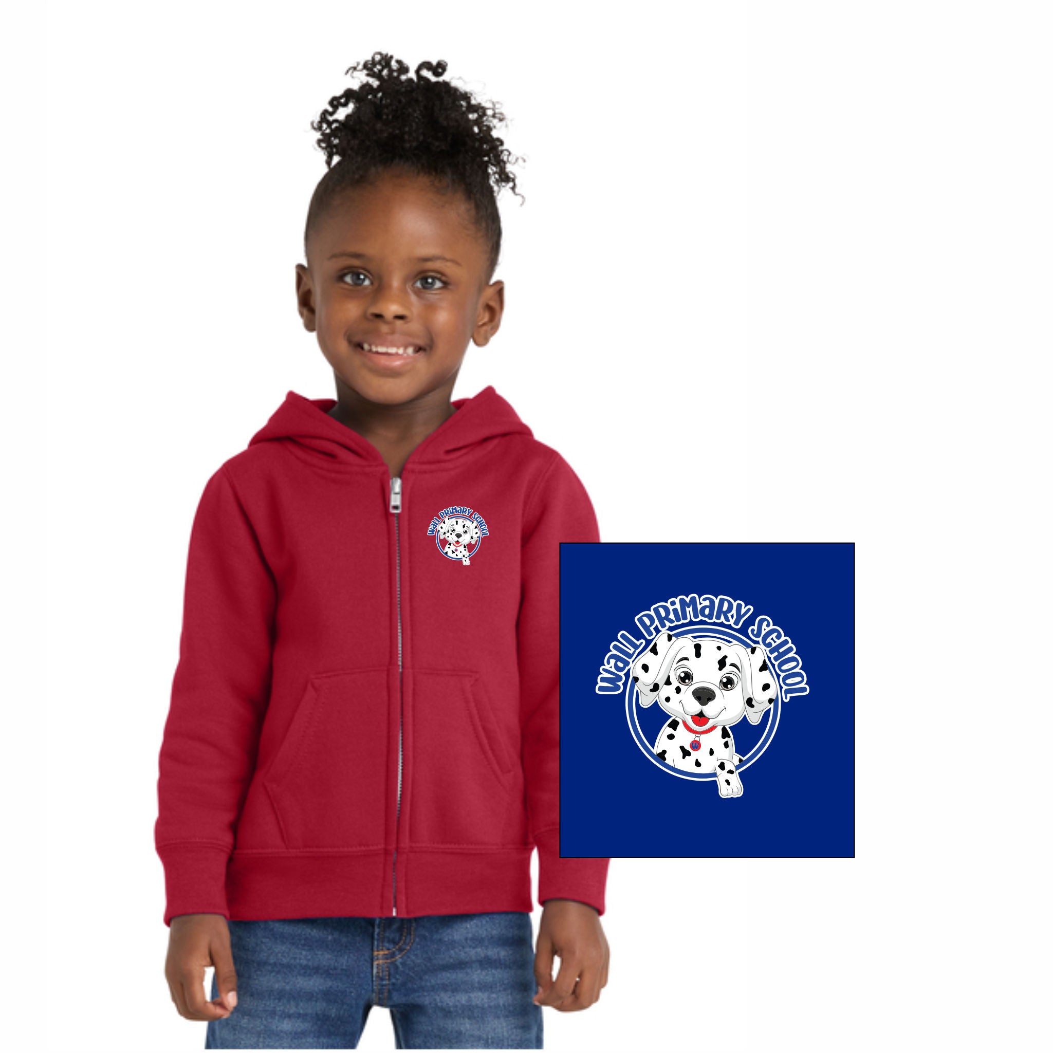 Wall Primary - Toddle Zip Up Hoodie