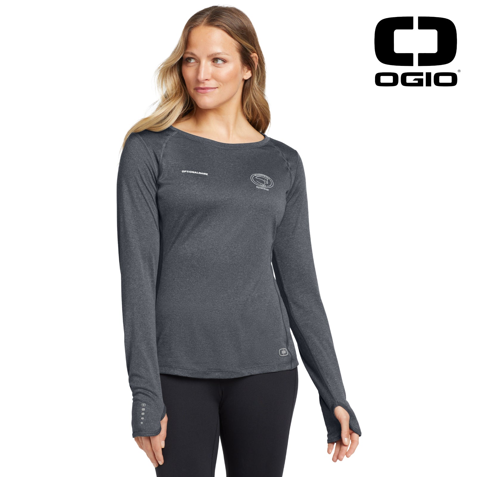 Whispering Lake Equestrian - OGIO® Women's Pulse Crewneck Long Sleeve Tee
