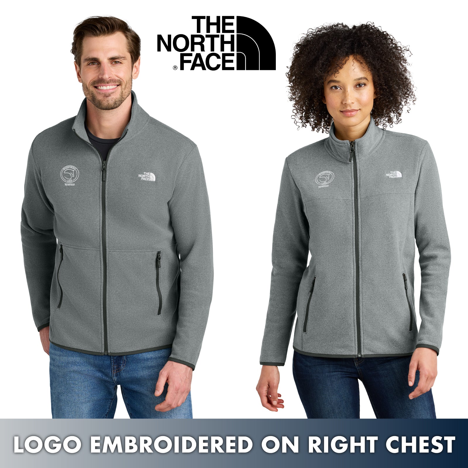 Whispering Lake Equestrian - The North Face® Men's / Women's Glacier Full-Zip Fleece Jacket