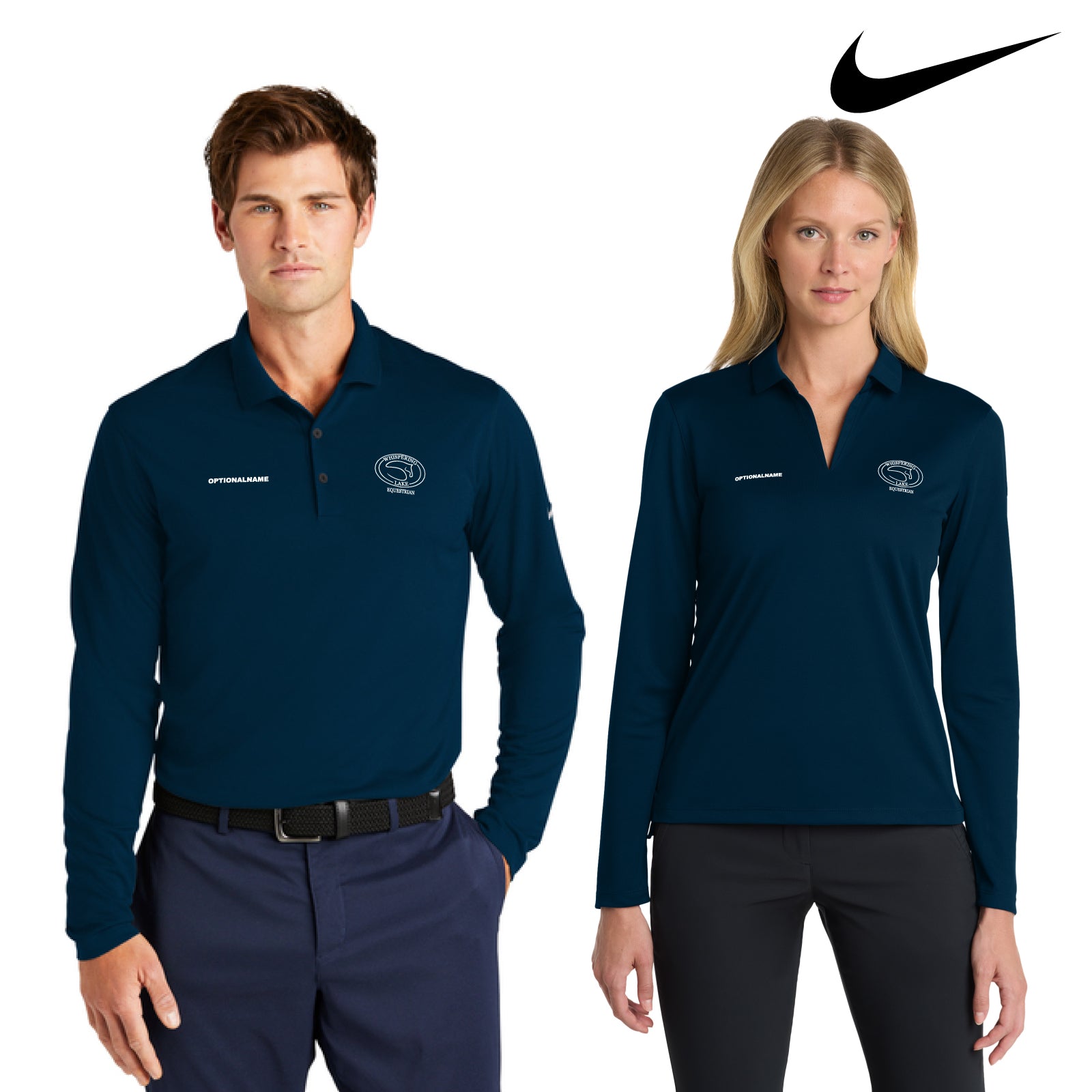Whispering Lake Equestrian - Nike® Men's / Women's Dri-FIT Micro Pique Long Sleeve Polo