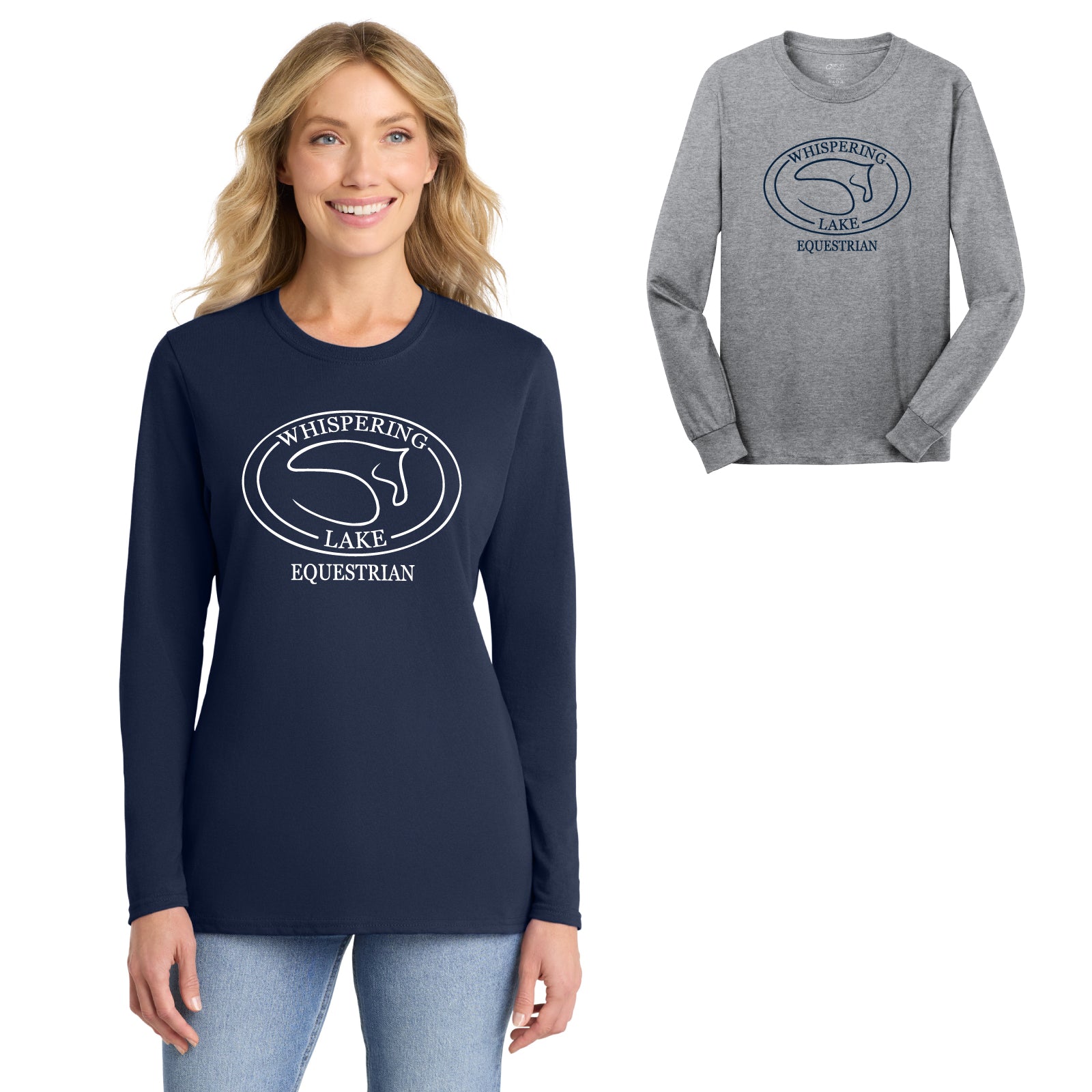 Whispering Lake Equestrian - Youth / Women's / Adult Unisex Cotton Long Sleeve Tee