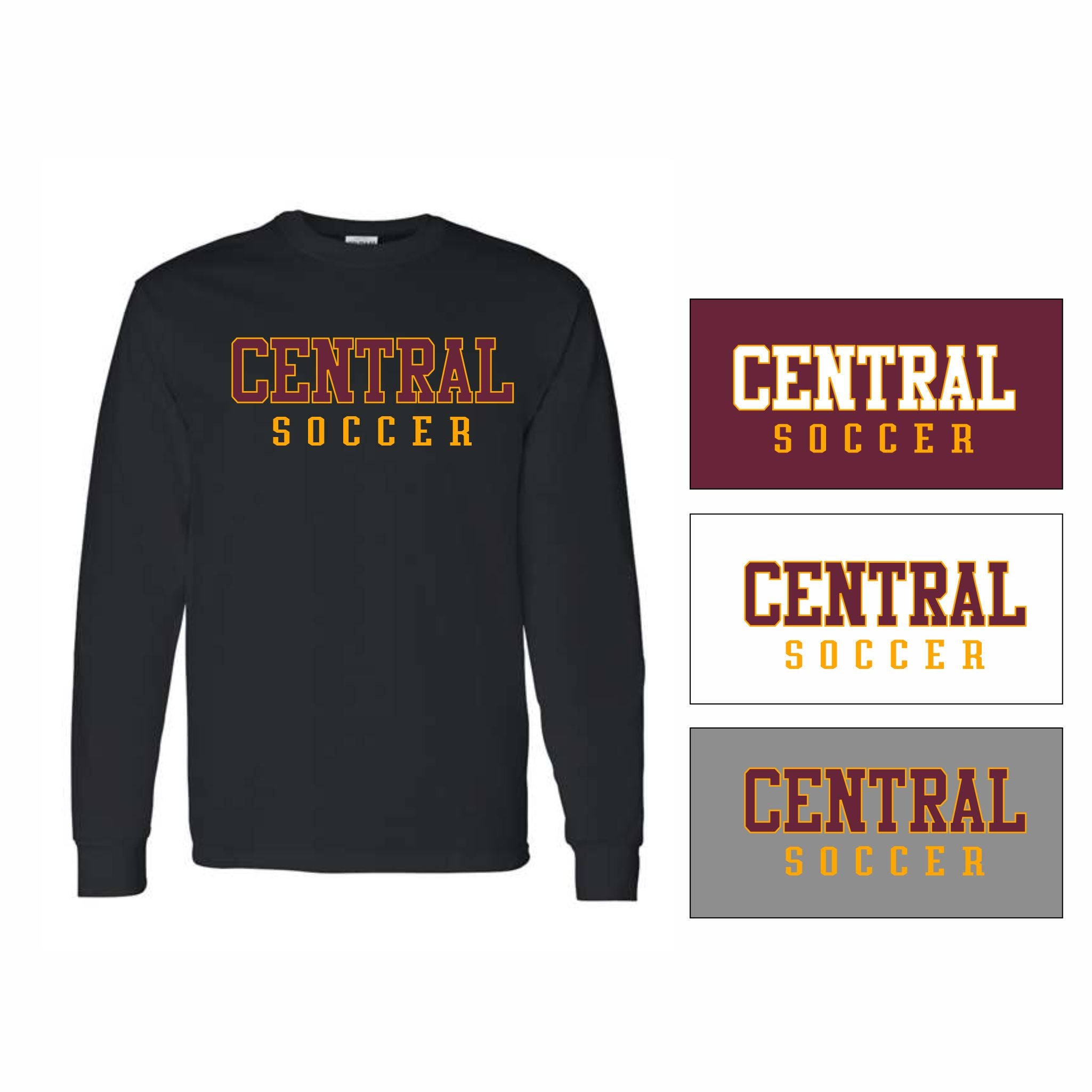 02. Central Girls Soccer - Cotton Long Sleeve T-Shirt