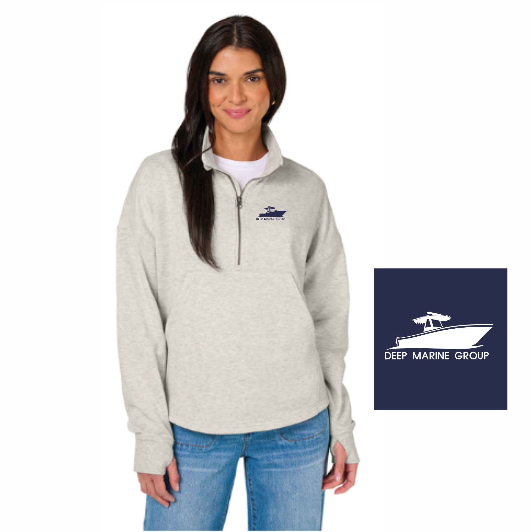06. Deep Marine Group - Ladies Willow 1/2 Zip