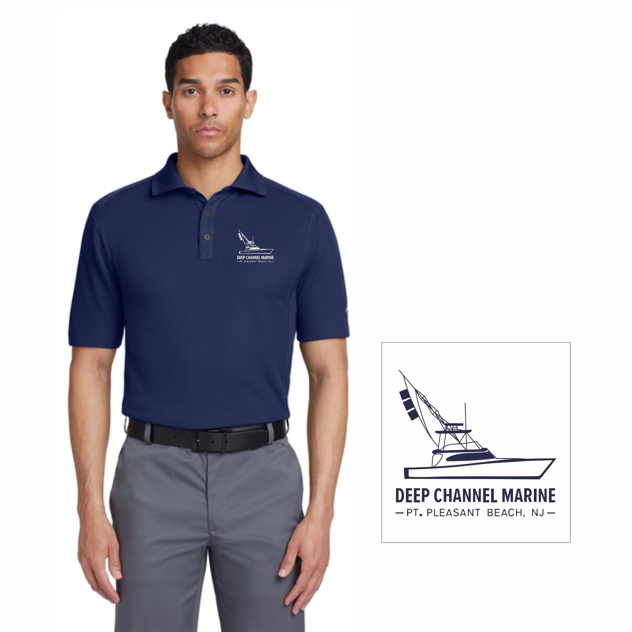 23. Deep Channel Marine - Nike Polo Shirt